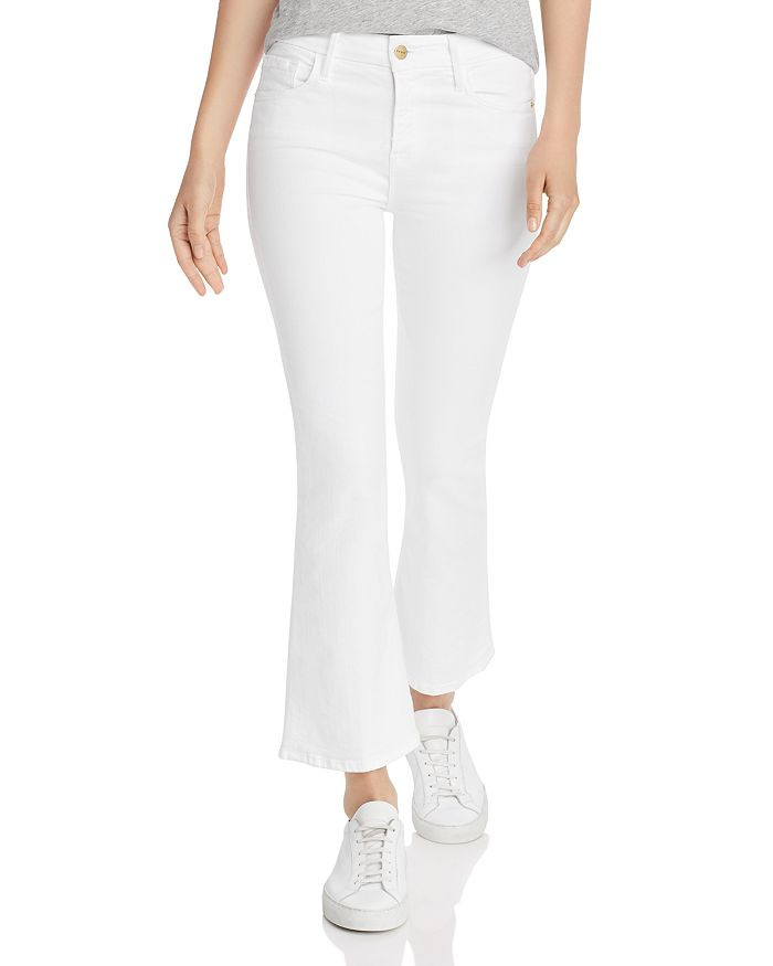 FRAME Le Crop Mini Boot Jeans in Blanc  Women - Bloomingdale's | Bloomingdale's (US)