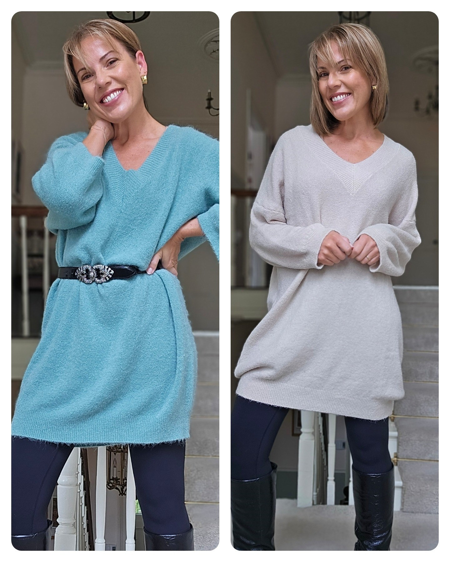 Oversized jumper dresses are AMAZING over leggings and knee high boots... They're stylish, and warm! X

#LTKireland #LTKeurope #LTKautumn