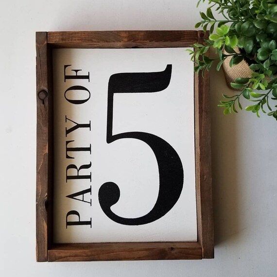 Party of Number Handmade Wood Sign / Family Number / Family | Etsy | Etsy (US)