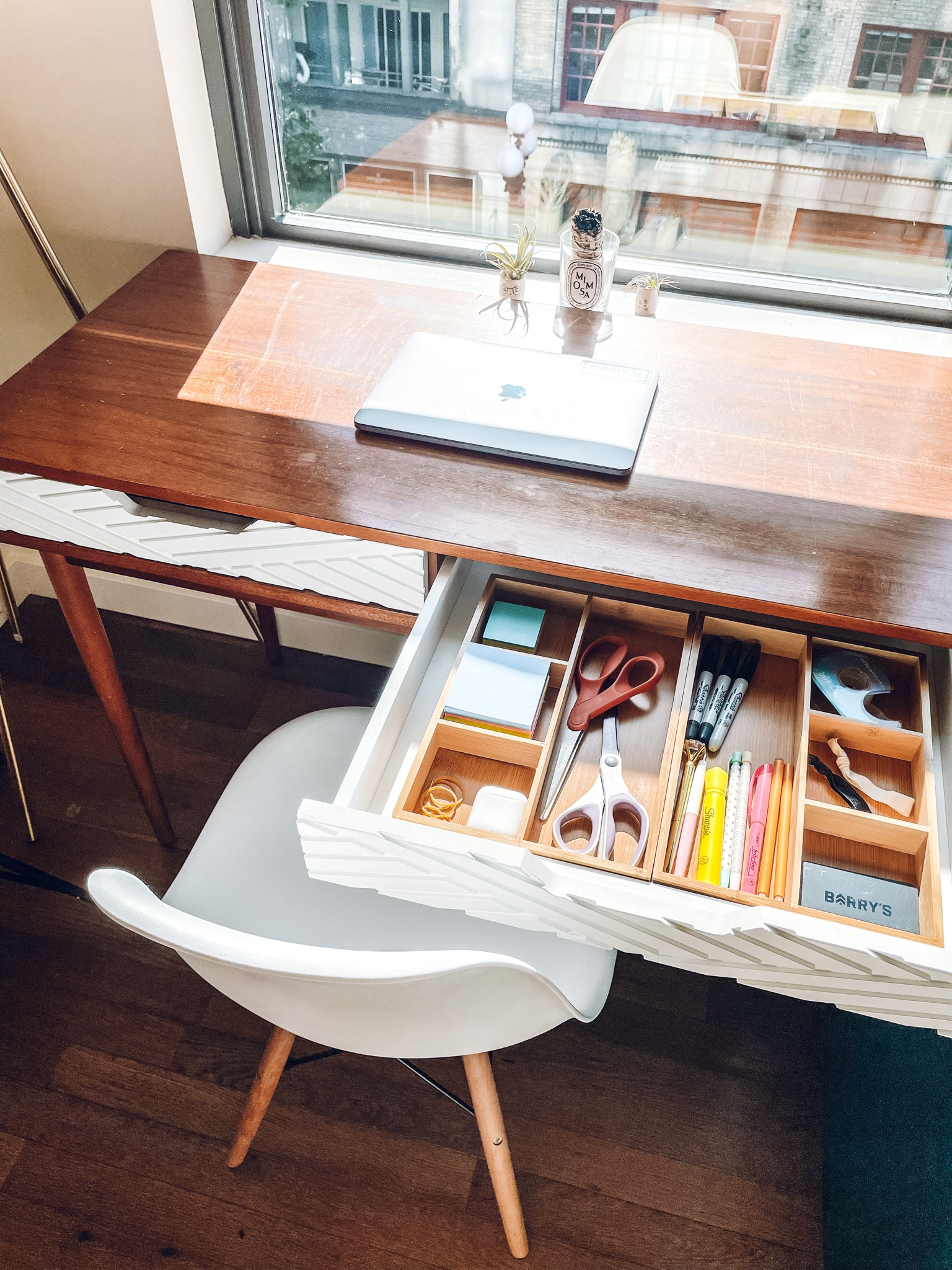 Office organization. The Container Store Stackable Bamboo Drawer Organizers. Amazon desk chair✨

#LTKhome #LTKkids #LTKfamily