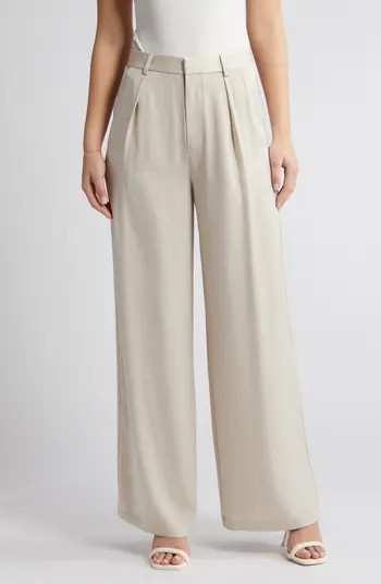 Jennie High Waist Wide Leg Satin Pants | Nordstrom