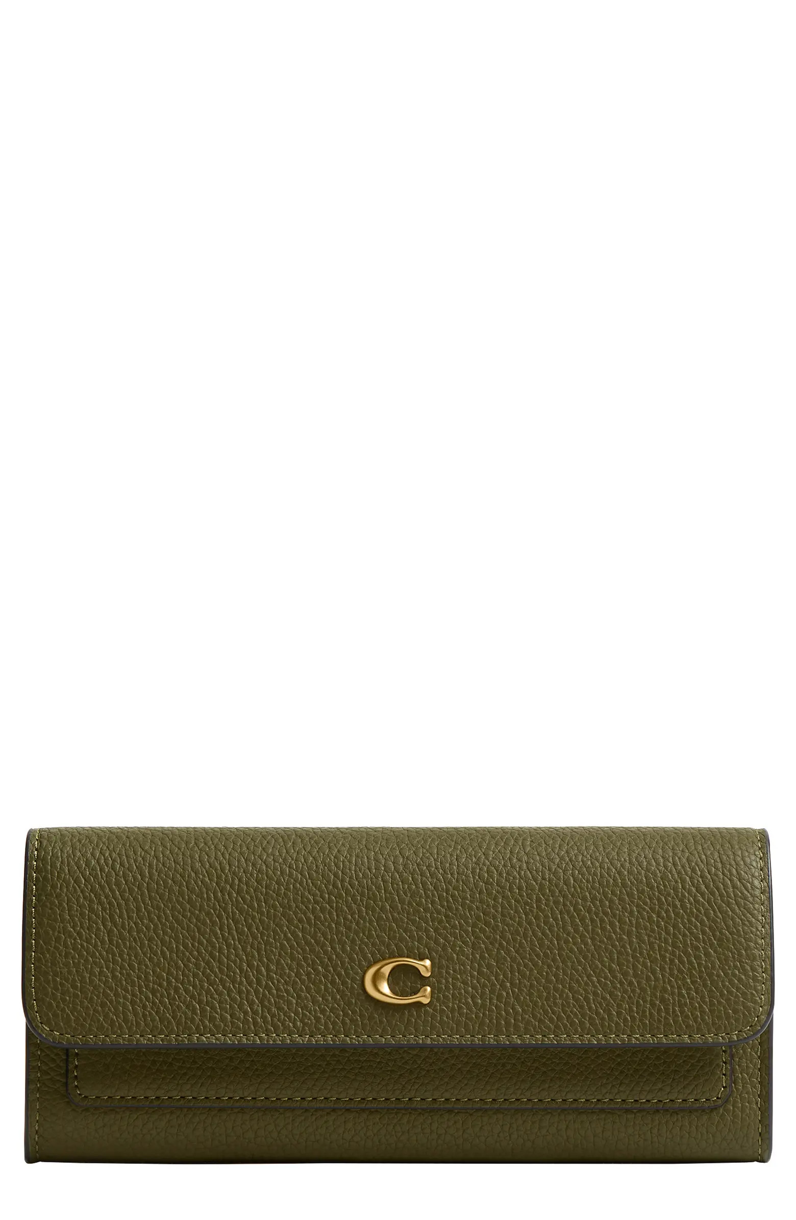 COACH Slim Essential Polished Pebble Leather Wallet | Nordstrom | Nordstrom