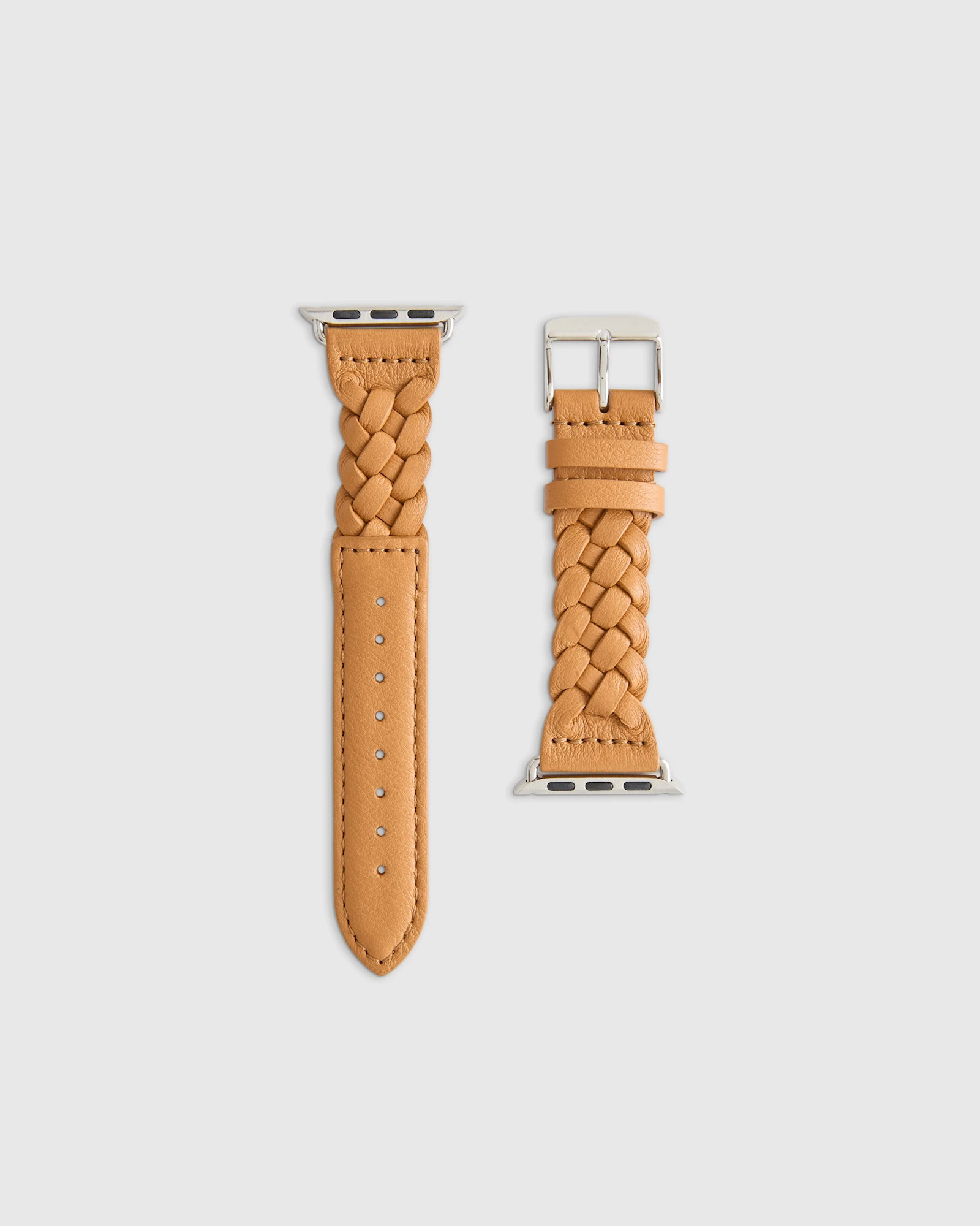 Quince | Braided Leather Apple Watch Band in Black, Size 44mm 49mm, Size 44mm - 49mm, Italian Leather | Quince