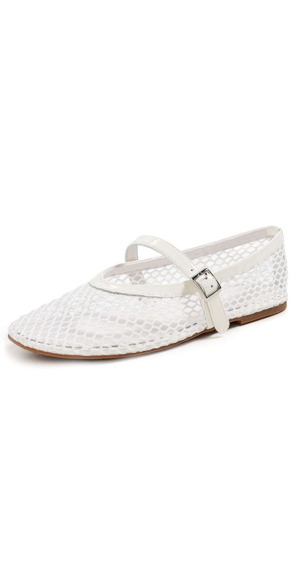Tony Bianco Mia Flats White Mesh/Patent 8.5 | Shopbop