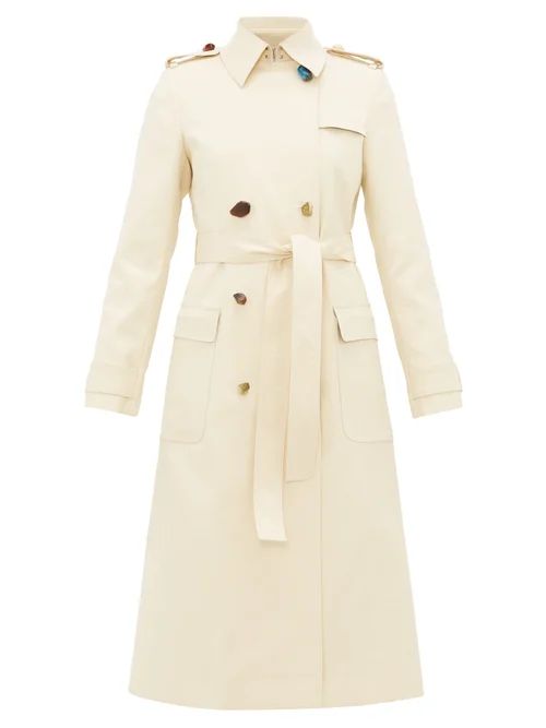 Altuzarra - Alton Pebble-button Cotton-blend Trench Coat - Womens - Beige | Matches (US)