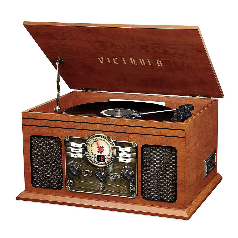 Victrola Bluetooth Stereo Audio System Mahogany VTA-200B MAHOGANY - Best Buy | Best Buy U.S.