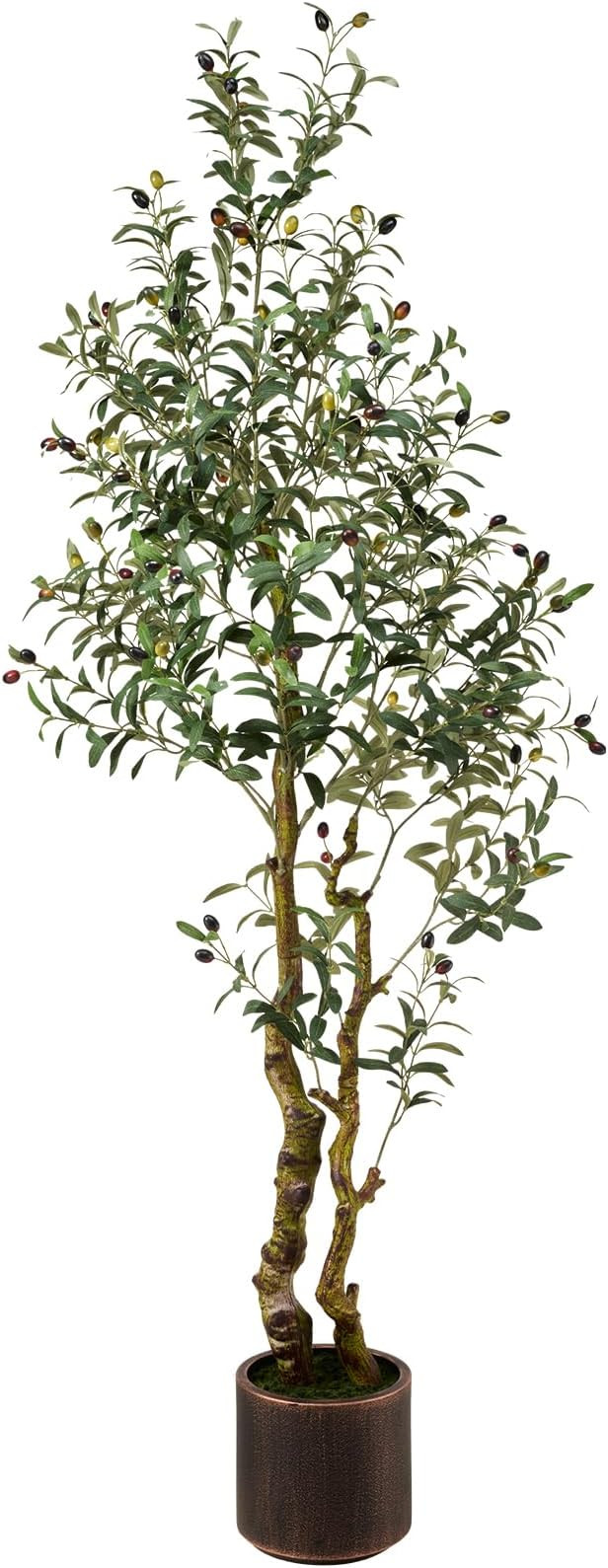 6FT Realistic Artificial Olive Tree with Fruits & Leaves-Premium Faux Tree for Modern Home, Livin... | Amazon (US)