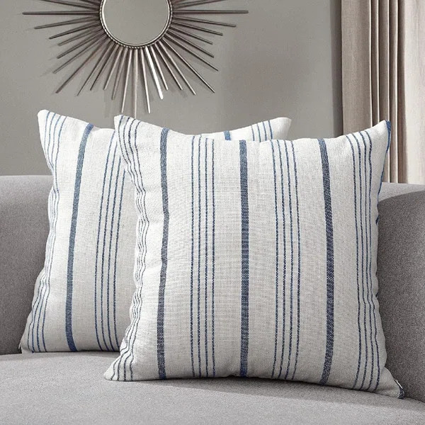 Sharmel Striped Polyester Pillow Cover (Set of 2) | Wayfair North America