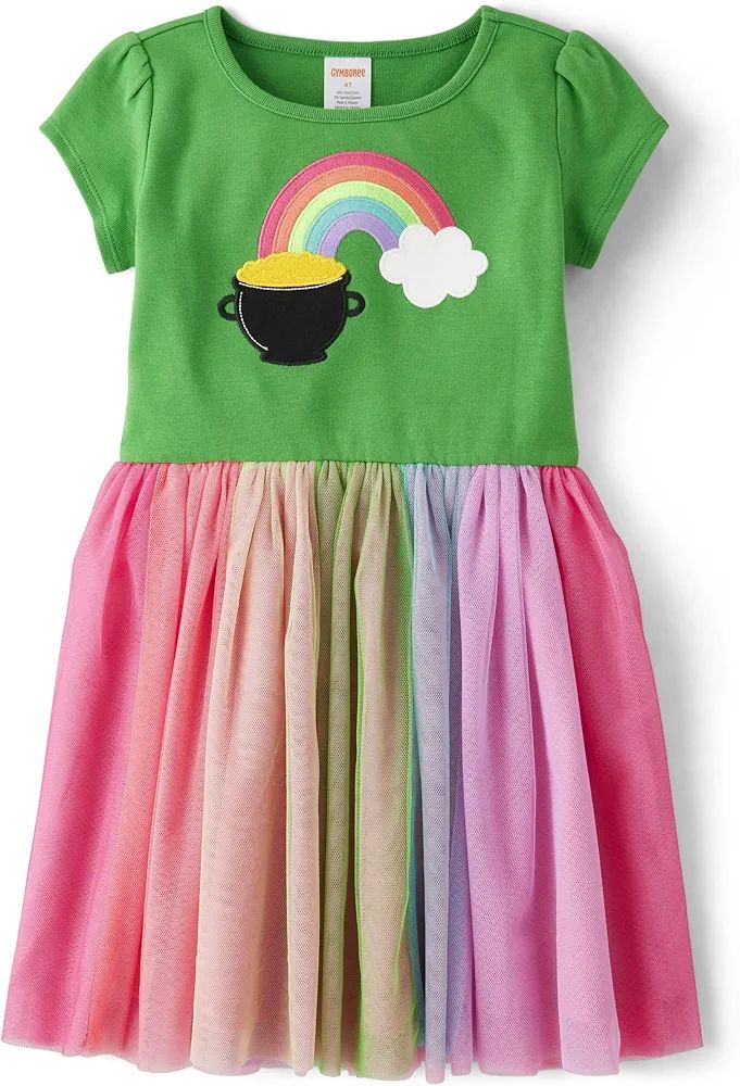 Gymboree Girls' and Toddler Short Sleeve Tutu Dress | Amazon (US)
