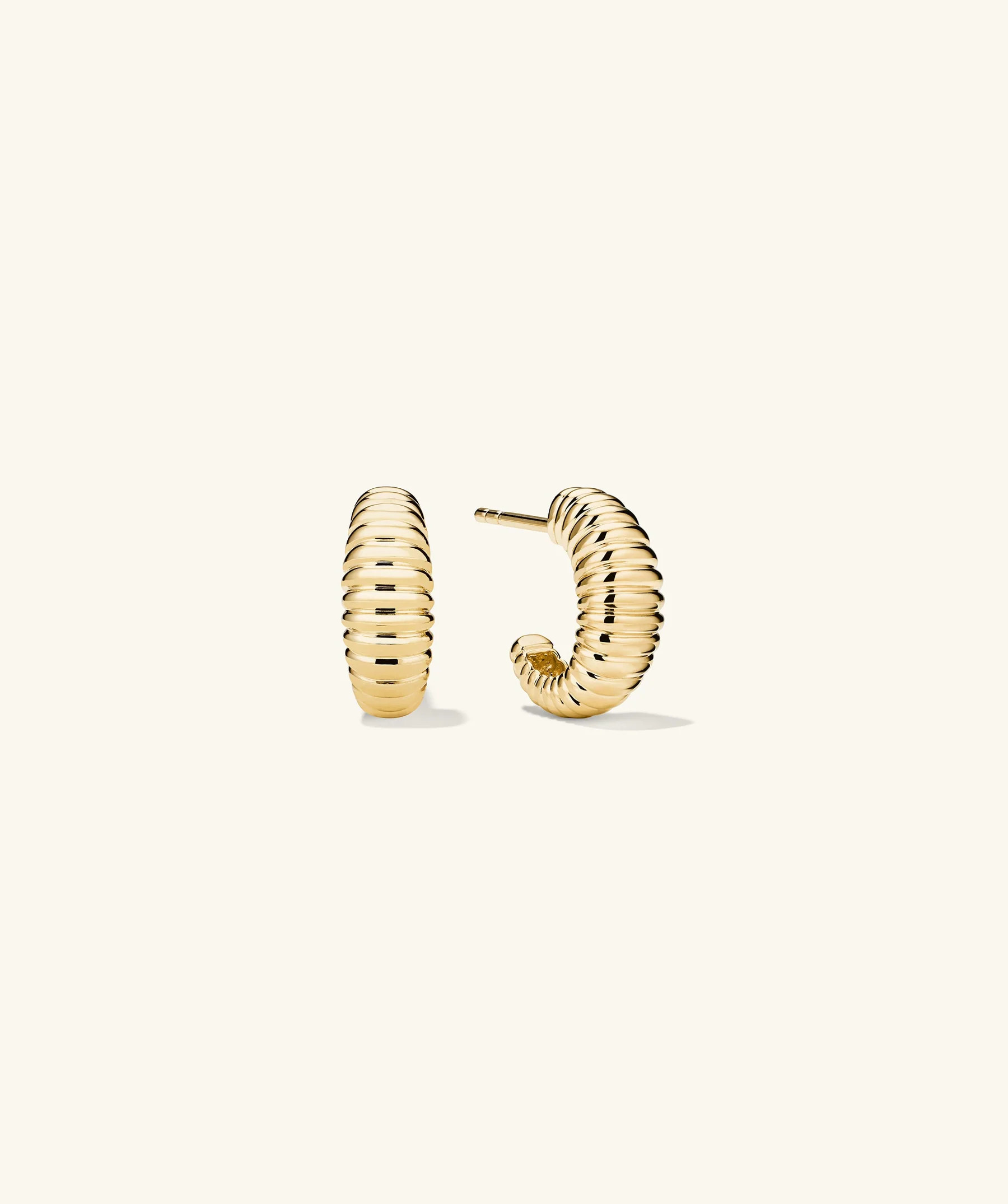 Dôme Texture Small Hoops | Mejuri Fine Crew