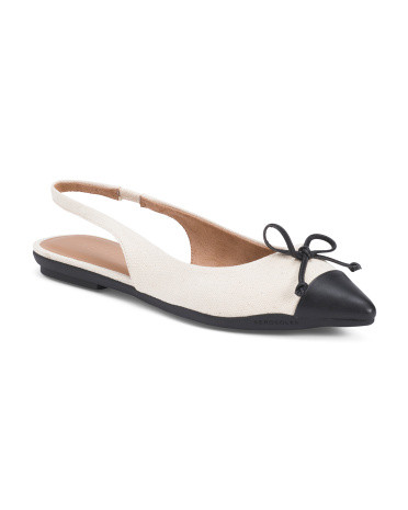Donna Cap Toe Slingback Comfort Flats for Women | Marshalls
