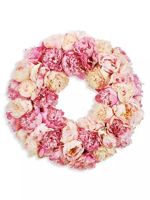 Everyday Floral Imitation Peony Wreath | Saks Fifth Avenue