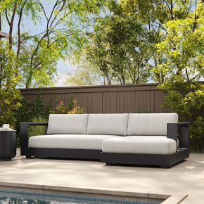 Telluride Aluminum Outdoor 2-Piece Chaise Sectional (113") | West Elm (US)