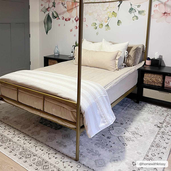 Cain Cream Washable Area Rug | Boutique Rugs