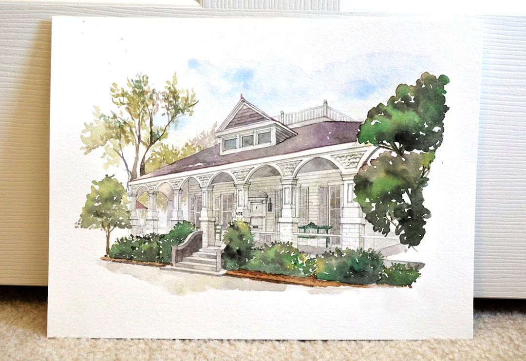 Custom Wedding Venue Portrait / Watercolor Wedding Venue / Church Portrait / Wedding Gift / Anniv... | Etsy (US)