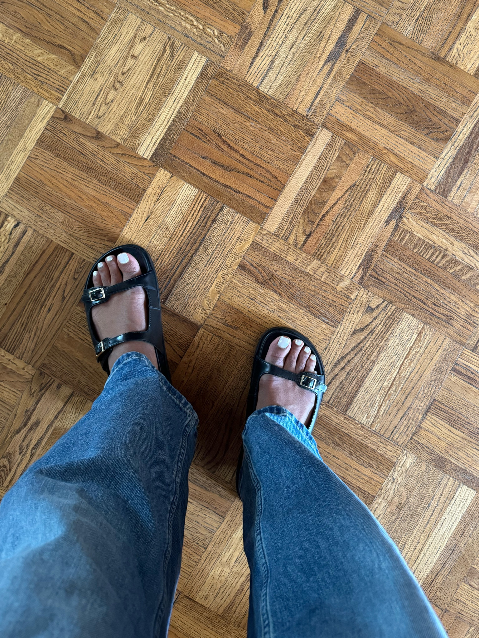 Black buckle sandals - super comfy and run tts (may be to wide for a narrow foot)

#LTKStyleTip #LTKShoeCrush