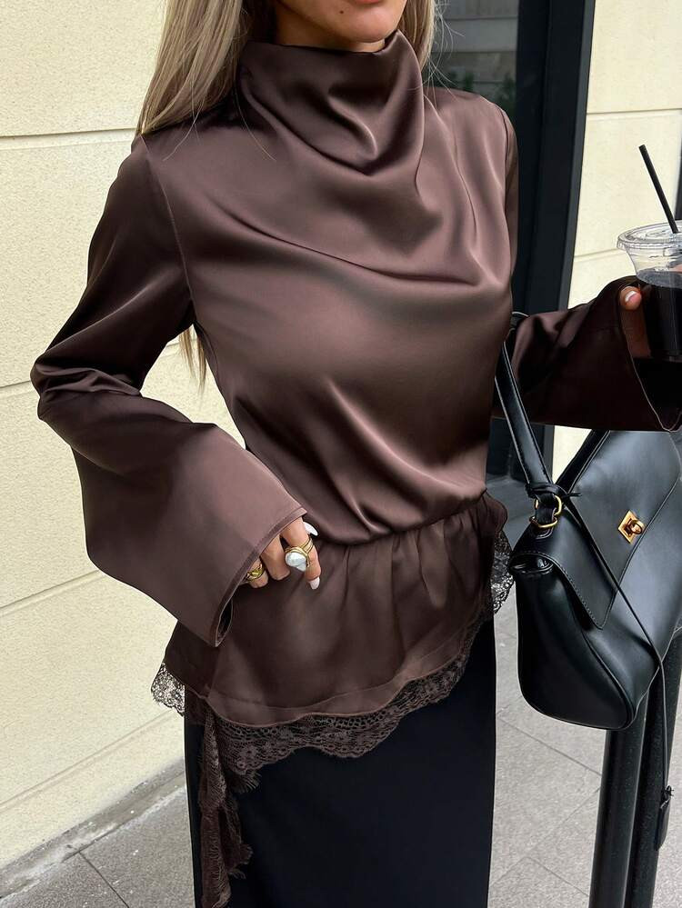 Siren Gaze Damen Elegante L\u00e4ssige Pendler Mode Neue Vielseitige T\u00e4gliche Plissierte Spi... | SHEIN