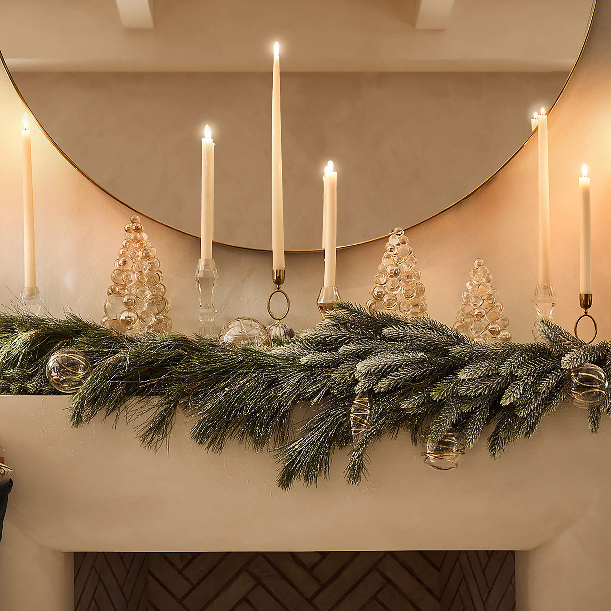 Elle Clear and Amber Crystal Christmas Tree Figure 8.25" + Reviews | CB2 | CB2