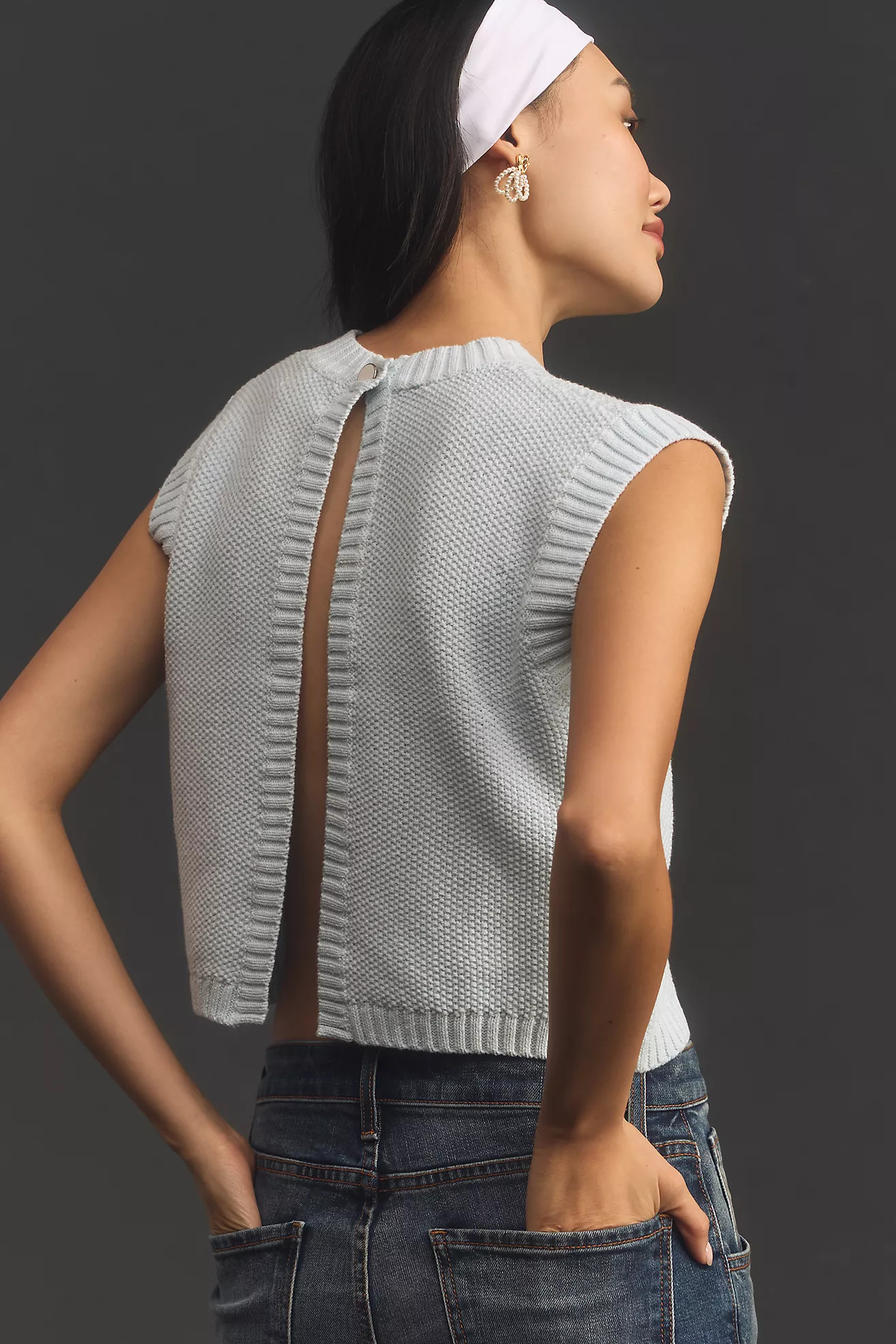 By Anthropologie Open-Back Sweater Vest | Anthropologie (US)