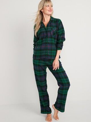 Printed Flannel Pajama Set for Women | Old Navy (US)