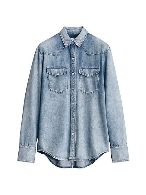 Wyatt Denim Button-Front Shirt | Saks Fifth Avenue