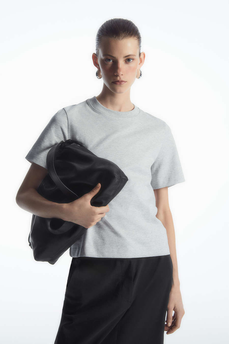 CLEAN CUT T-SHIRT - Gray marl - T-shirts - COS | COS (US)