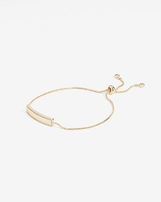 Pave Wrapped Bar Pull-Cord Bracelet | Express