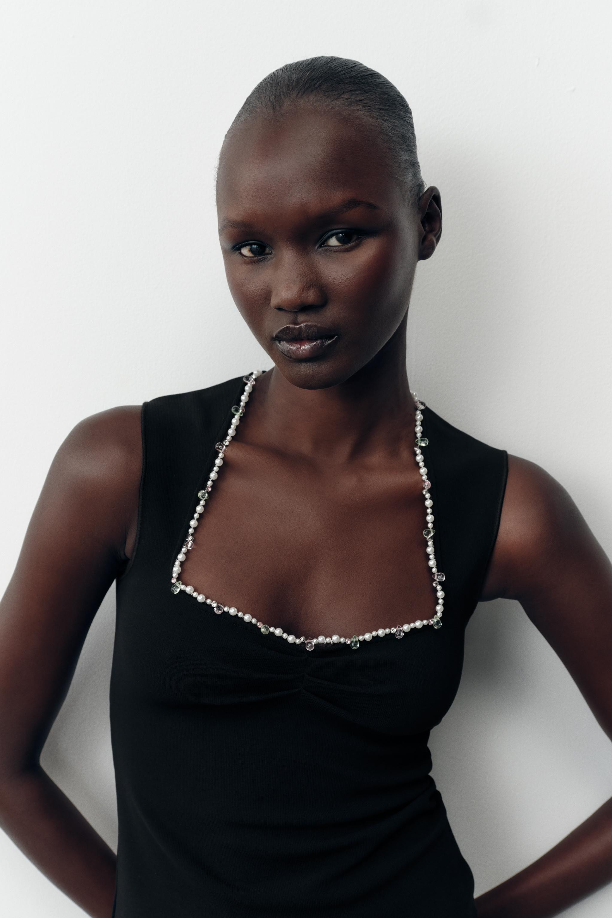 STRETCH TOP WITH METALLIC THREAD | Zara US