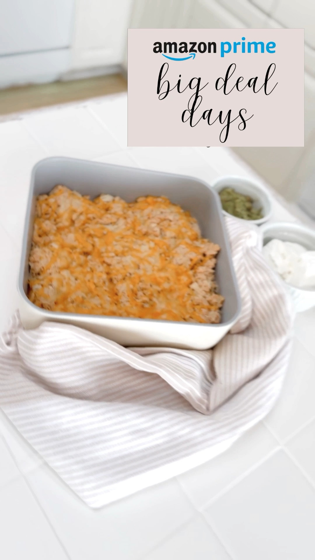 Amazon Prime Big Deal Days! Let’s make my recipe for chicken enchilada bake.

#LTKSeasonal #LTKSaleAlert #LTKxPrimeDay