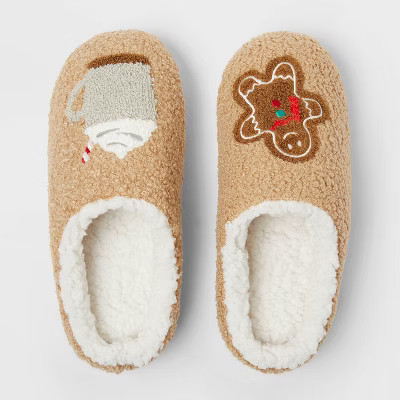 Adult Gingerbread Scuff Slippers - Wondershop™ Camel | Target