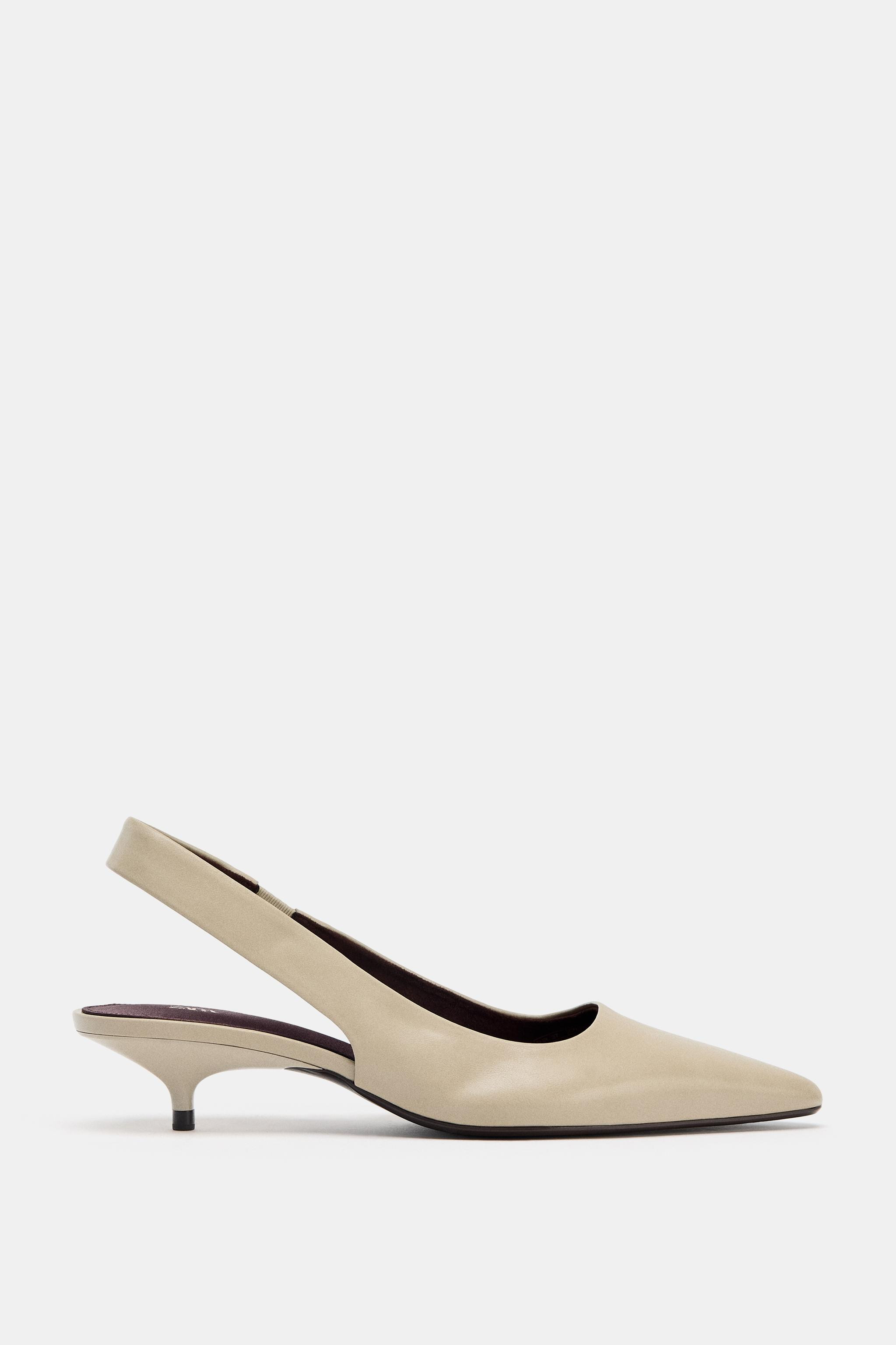 SLINGBACK KITTEN HEEL SHOES | Zara UK