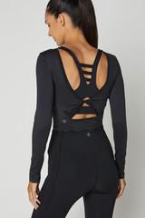 Talia Twist Back Bind Mesh Long Sleeve Top | MPG Sport
