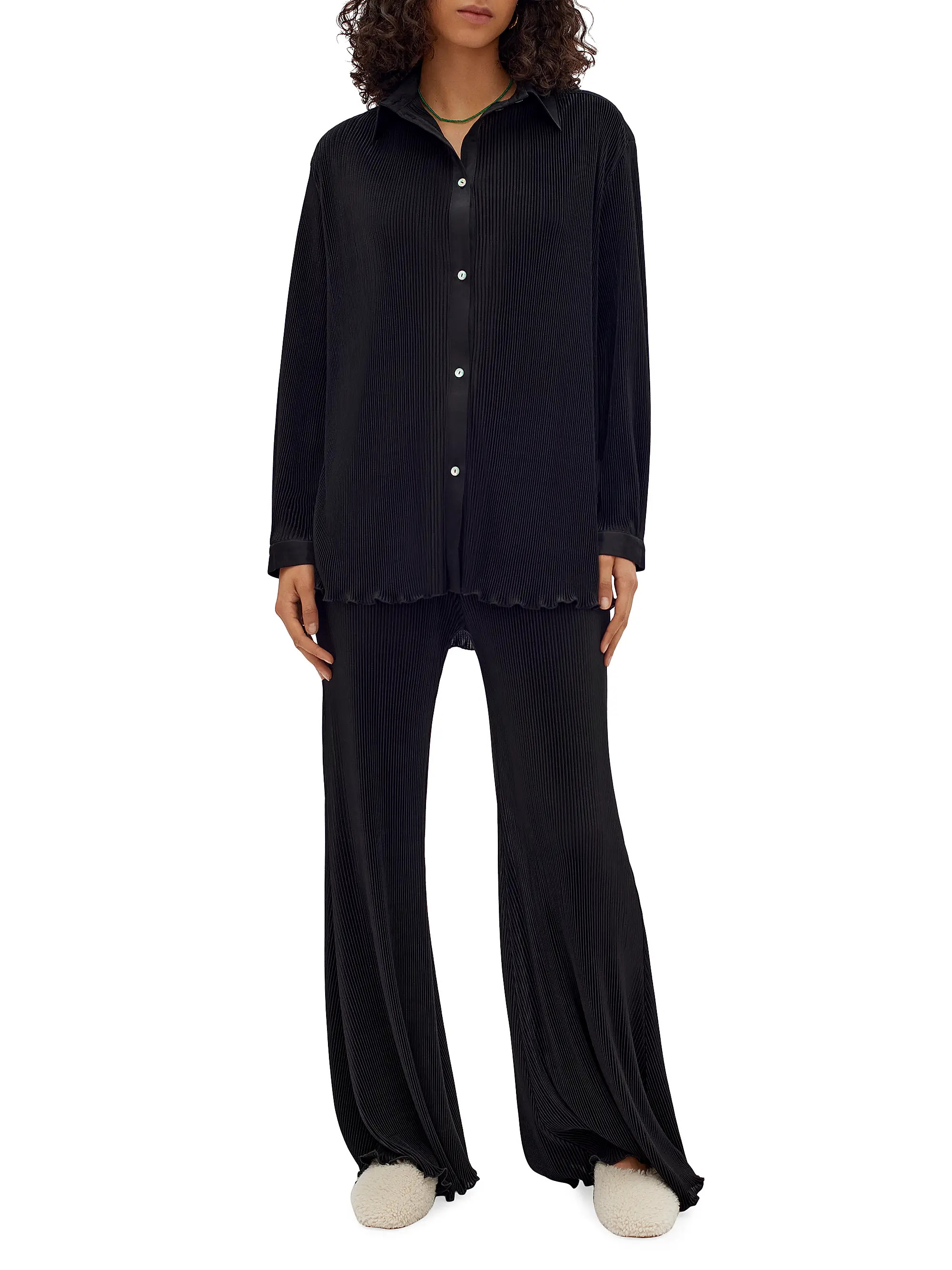Shop Sleeper Origami Ribbed Pajama Set | Saks Fifth Avenue | Saks Fifth Avenue