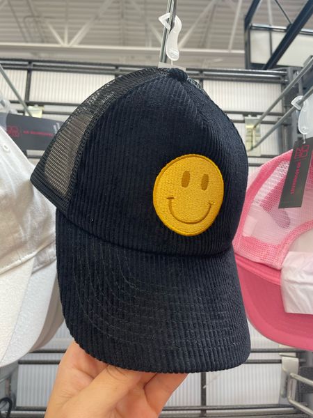 Smiley Face Hat | Trucker Hat | Corduroy Mesh Hat | Walmart Fashion 

#LTKfindsunder50 #LTKstyletip