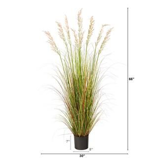 Nearly Natural 5.5 ft. Plume Grass Artificial Plant P1682 - The Home Depot | The Home Depot