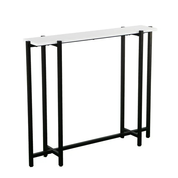 Southern Enterprises Harloff Console Table, White/Black - Walmart.com | Walmart (US)