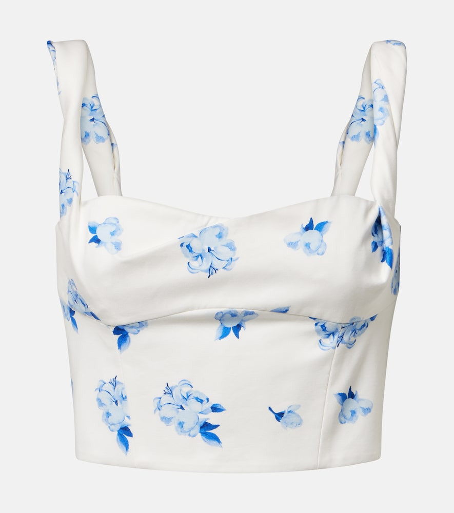Leo Lin Lexi floral cotton crop top | Mytheresa (UK)