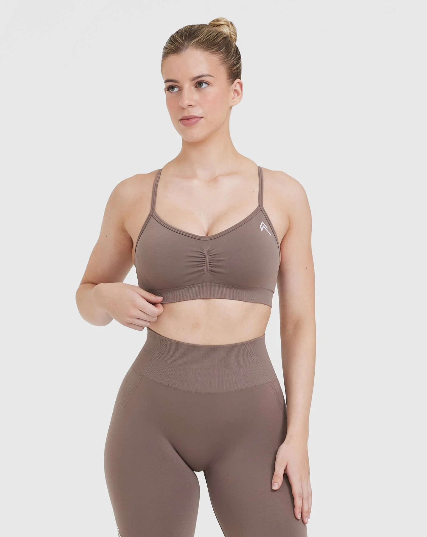 Effortless Strappy Bralette 
 Washed Cool Brown | Oner Active (UK / US)