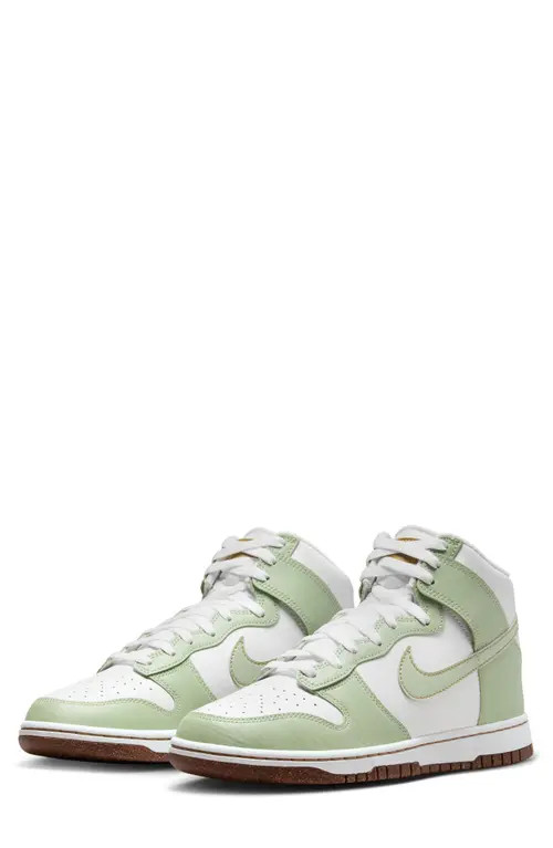 Nike Dunk Hi Retro SE Basketball Sneaker in Honeydew/Honeydew/White at Nordstrom, Size 9 | Nordstrom