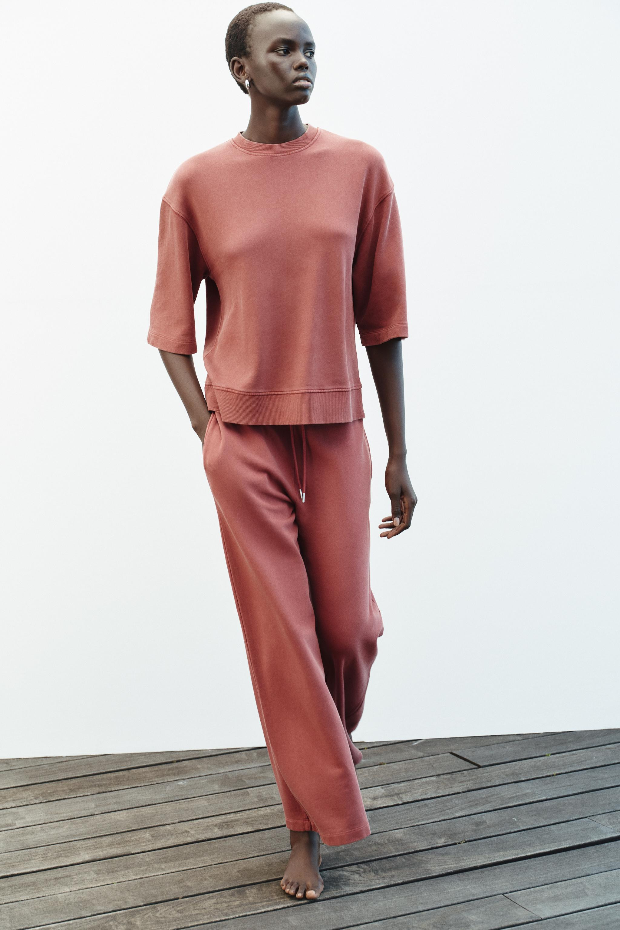 FADED WIDE-LEG TROUSERS | Zara UK
