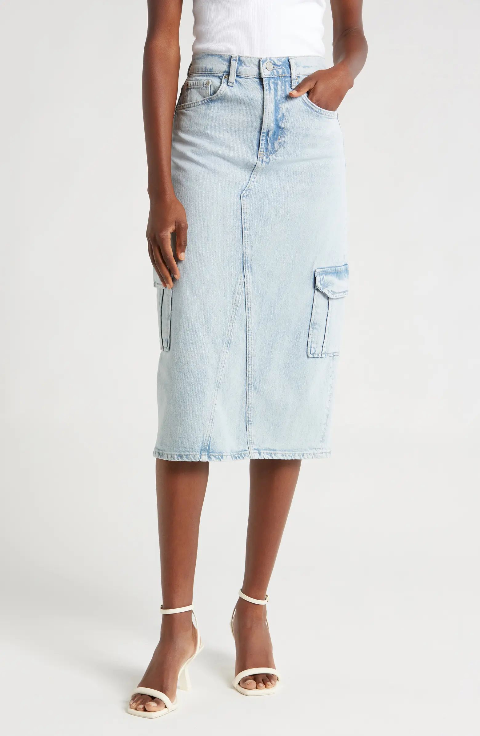 Rails Highland Cargo Denim Midi Skirt | Nordstrom | Nordstrom