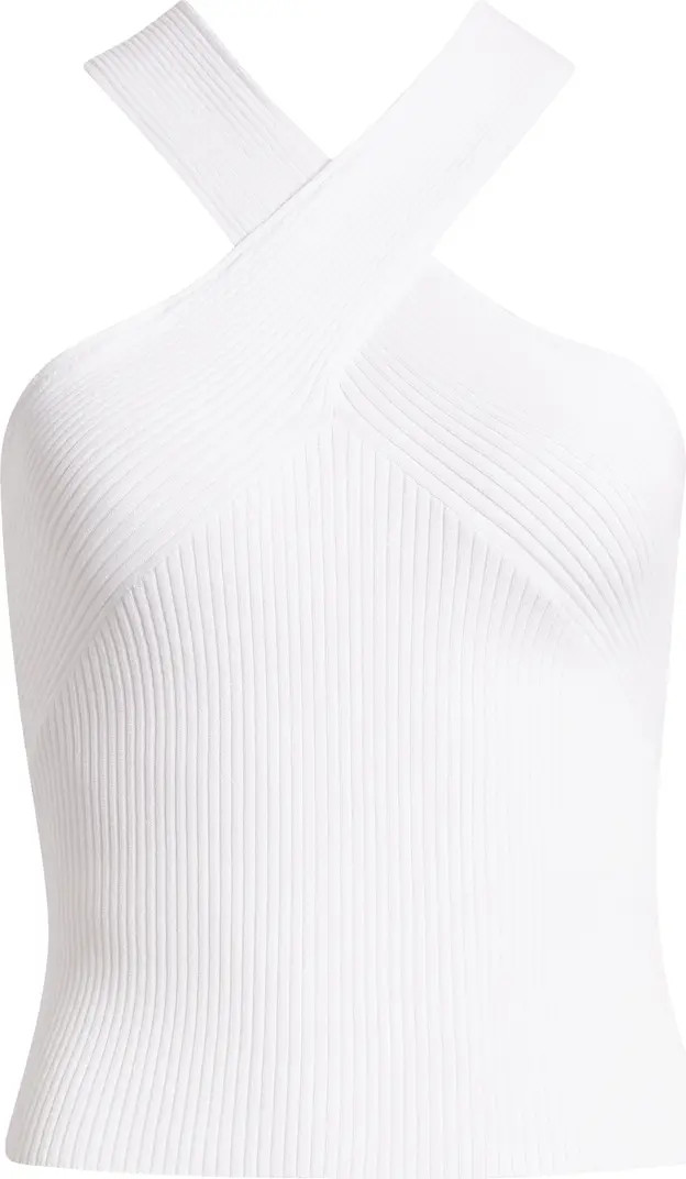 Rib Crossover Crop Halter Top | Nordstrom