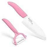 Kyocera Revolution Ceramic Kitchen Knife and Peeler, 5.5 inch, Pink | Amazon (US)
