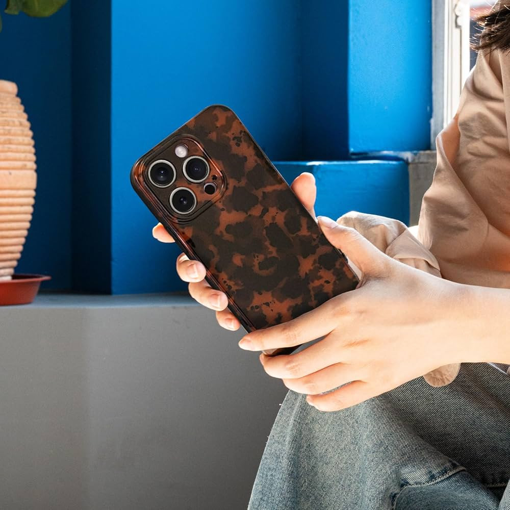 Phone Case for iPhone 15 Pro Max, Lightweight Tortoiseshell TPU Slim Phone Cover for Women, Drop ... | Amazon (US)