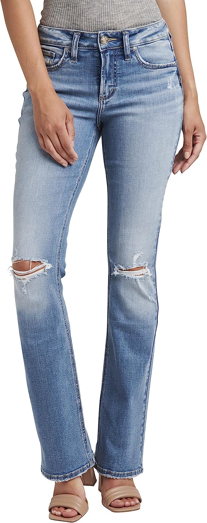 Silver Jeans Co. Women's Suki Mid Rise Slim Bootcut Jeans | Amazon (US)