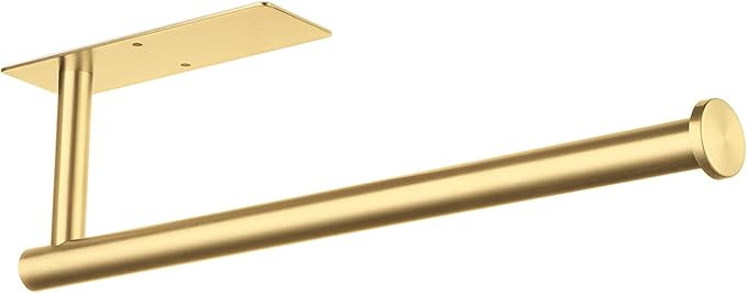 Gewtur Self Adhesive Paper Towel Holder Under Cabinet, Gold Paper Towel Roll Holder Wall Mounted ... | Amazon (US)