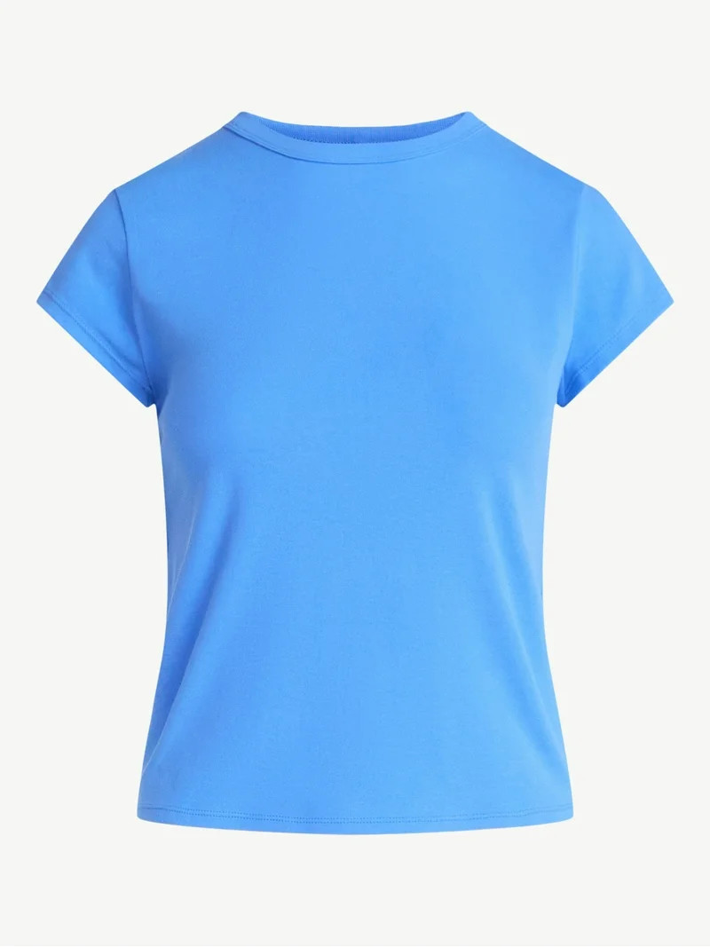 Free Assembly Women's and Women's Plus Cap Sleeve Tee, Sizes XS-4X | Walmart (US)