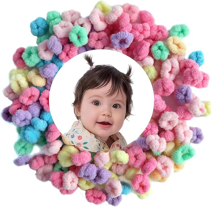 Baby Hair Ties Toddler Hair Accessories No Damage Scrunchies, 120pcs | Amazon (US)