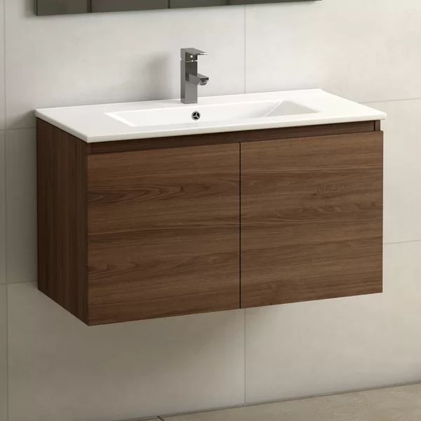 Jasso 32" Wall-Mounted Single Bathroom Vanity Set | Wayfair North America