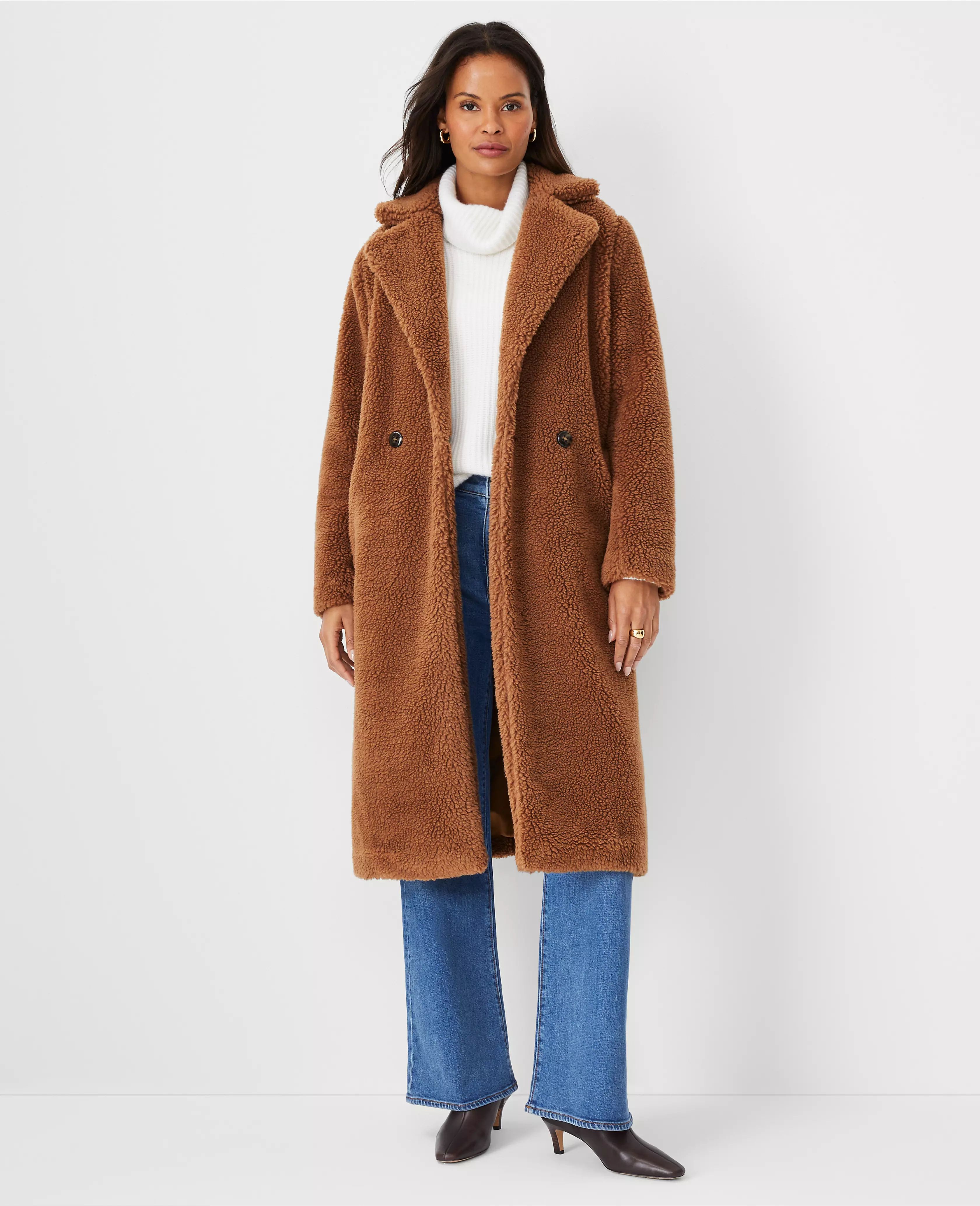 Sherpa Double Breasted Coat | Ann Taylor (US)